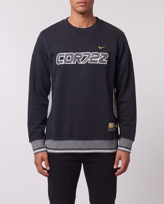 Nike Cortez Sweater front view, S, 90s vintage, PrimeSupply