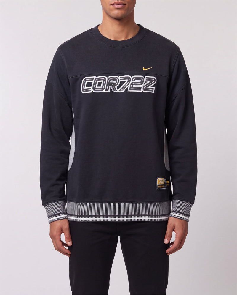 Nike Cortez Sweater front view, S, 90s vintage, PrimeSupply