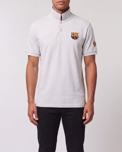 Nike FC Barcelona Polo front view, S, 90s vintage, PrimeSupply