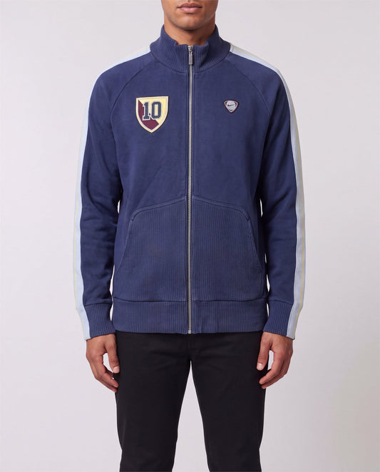 Nike Navy Track Jacket front view, S, 90s vintage, PrimeSupply