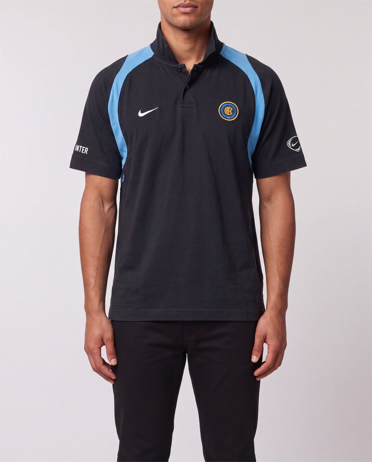 Nike Inter Milan Polo front view, S, 90s vintage, PrimeSupply