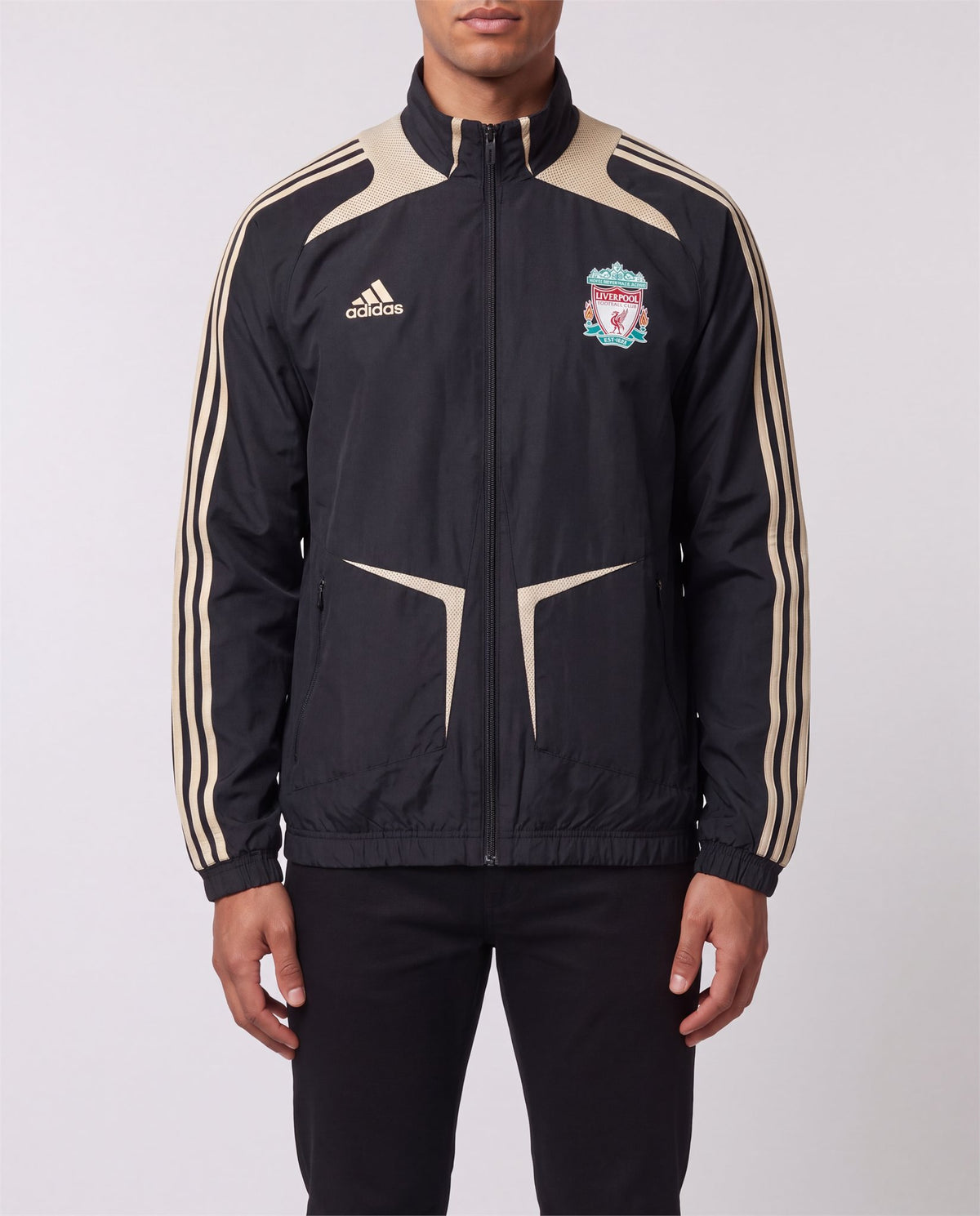 Adidas Liverpool Jacket front view, S, 90s vintage, PrimeSupply