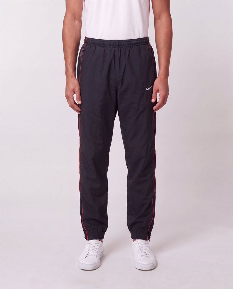 Nike Black Red Trackpants front view, L, 90s vintage, PrimeSupply