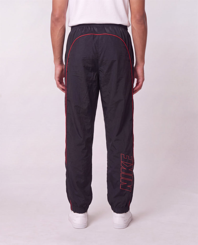 Nike Black Red Trackpants back view, L, 90s vintage, PrimeSupply