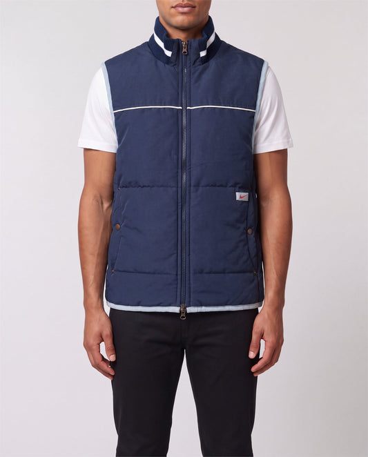 Nike Navy Vest front view, S, 90s vintage, PrimeSupply