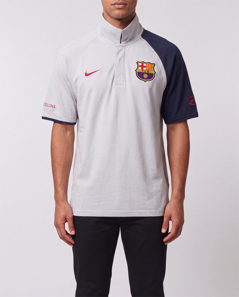 Nike FC Barcelona Polo front view, S, 90s vintage, PrimeSupply