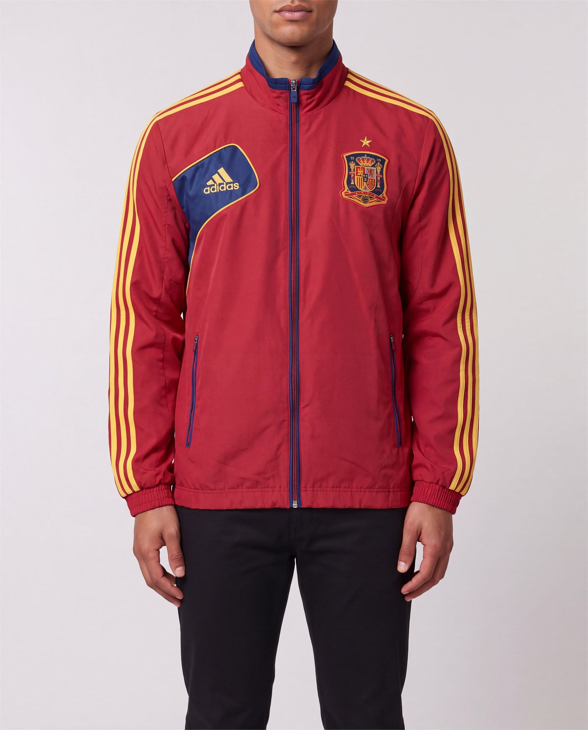 Adidas Spain Presentation Jacket front view, S, 90s vintage, PrimeSupply