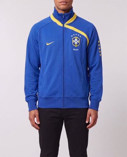 Nike Brasil Track Jacket front view, S, 90s vintage, PrimeSupply