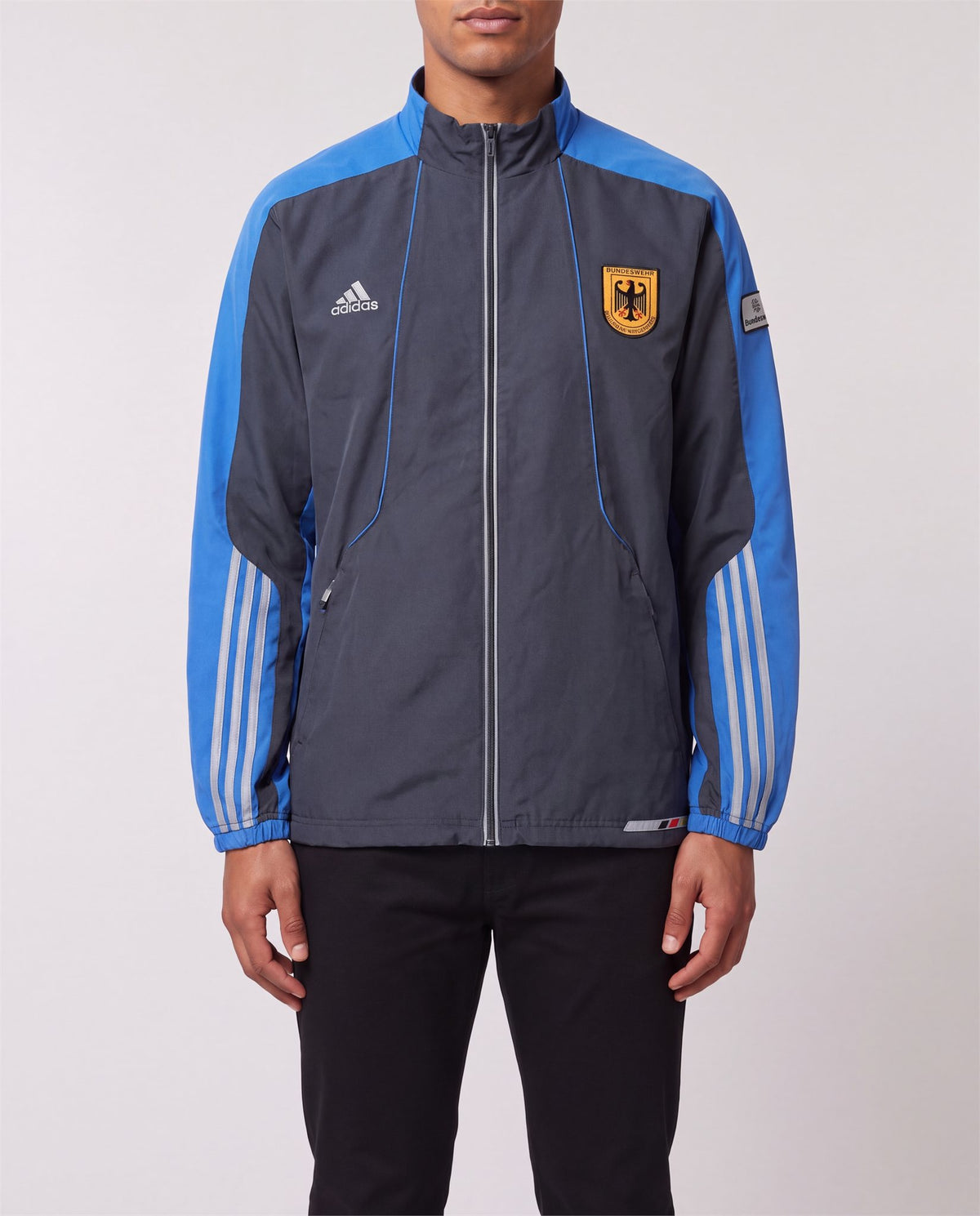 Adidas Bundeswehr Jacket front view, L, 90s vintage, PrimeSupply